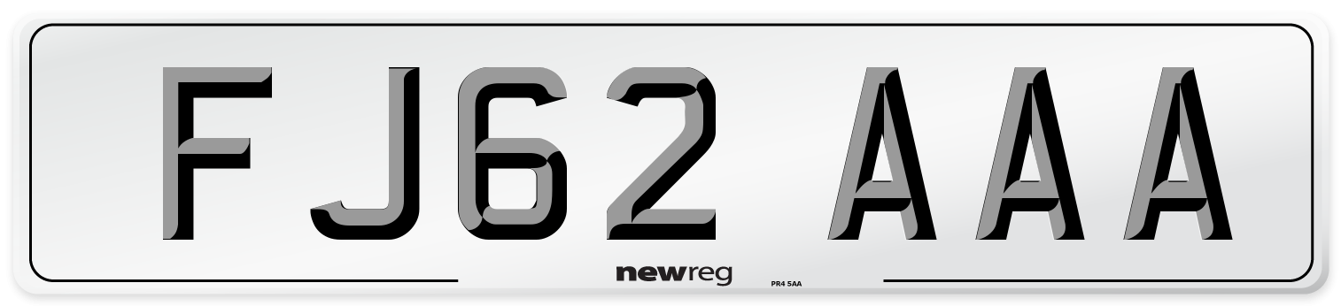 FJ62 AAA Number Plate from New Reg